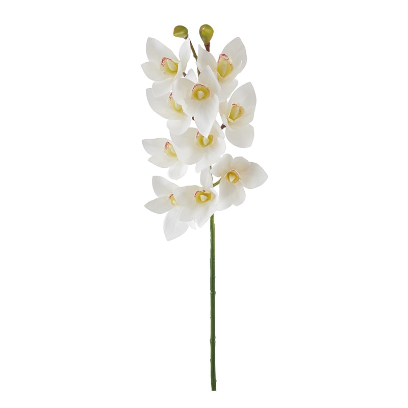 【直送品】 ビバ工芸 造花　シンビジューム ホワイト VA2511 1本（ご注文単位1本）