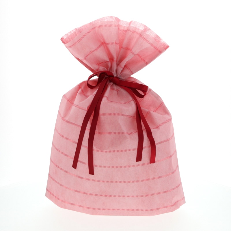 シモジマ カクケイ 不織布巾着袋 Fk3032 L ピンク ボーダー柄 10枚 包装用品 店舗用品の通販サイト
