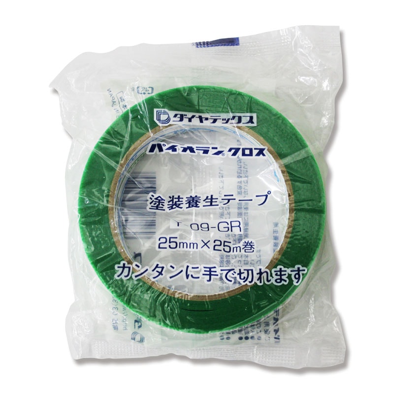 マスキングテープ ダイヤテックス パイオランクロス 養生用テープ 緑 25mm×25m 60巻入り Y-09-GR - 2