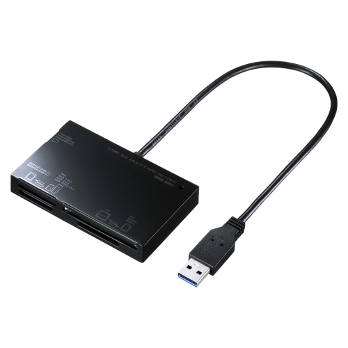 【直送品】サンワサプライ ADR-3ML35BK マルチカードリーダー  ブラック ［USB3.0］ ADR3ML35BK 1個（ご注文単位1個）