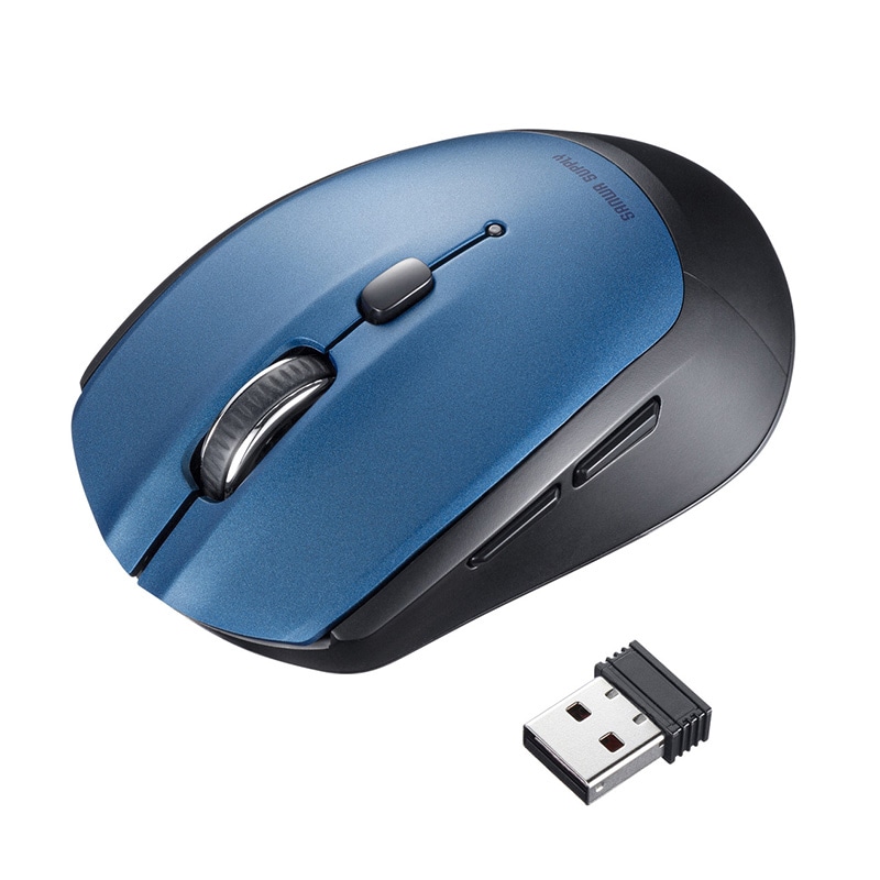 サンワサプライ マウス SUPER GRIP ブラック [BlueLED 5ボタン USB 無線(ワイヤレス)] MA-WBL166BK 税込 -  マウス、トラックボール