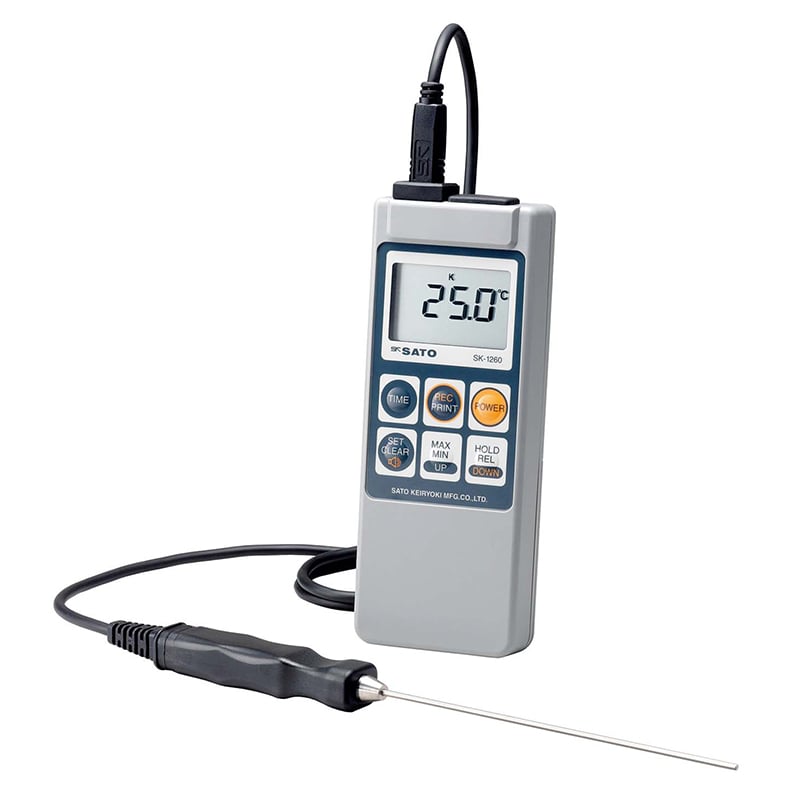 直送品】 SATO 防水型デジタル温度計 SK－1260 標準センサー付 1個（ご