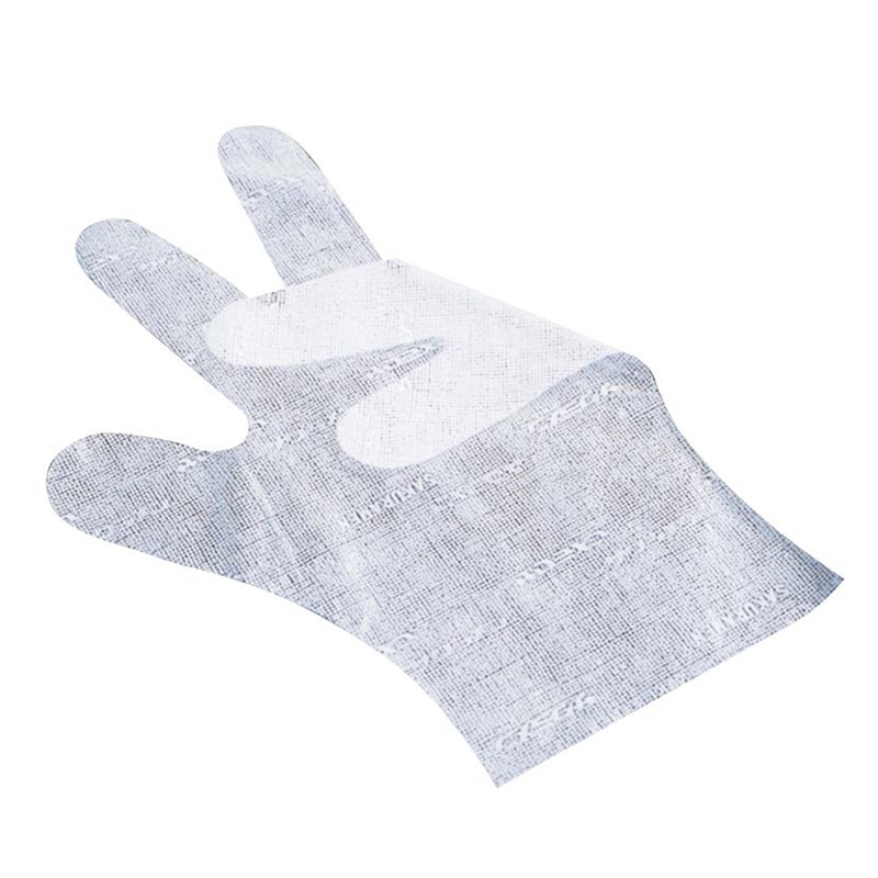 【直送品】 サクラメン手袋　デラックス（100枚入）M ホワイト　35μ  1個（ご注文単位1個）