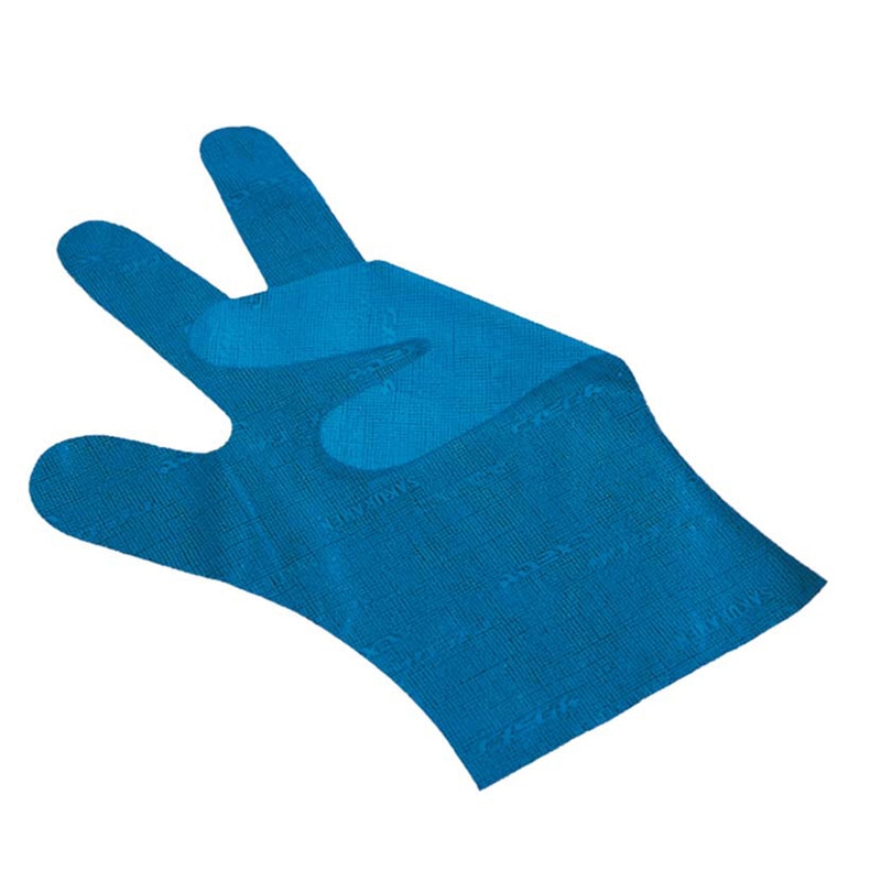 【直送品】 サクラメン手袋　デラックス（100枚入）M ブルー　35μ  1個（ご注文単位1個）