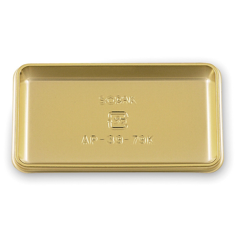 【直送品】 天満紙器 PETトレー　角型 ゴールド　AP－39－79K 100枚/束（ご注文単位5束）
