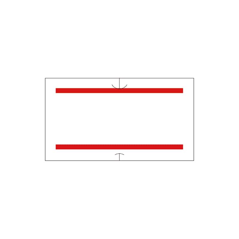 サトー ハンドラベラー用ラベル SP・UNO1C共通 共通-3 赤二本線 弱粘 10巻