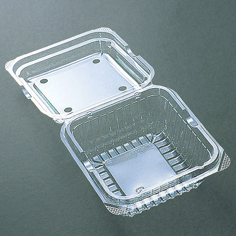 デンカポリマー 食品容器 フードパック(嵌合タイプ) OP-200S 穴あり 100枚