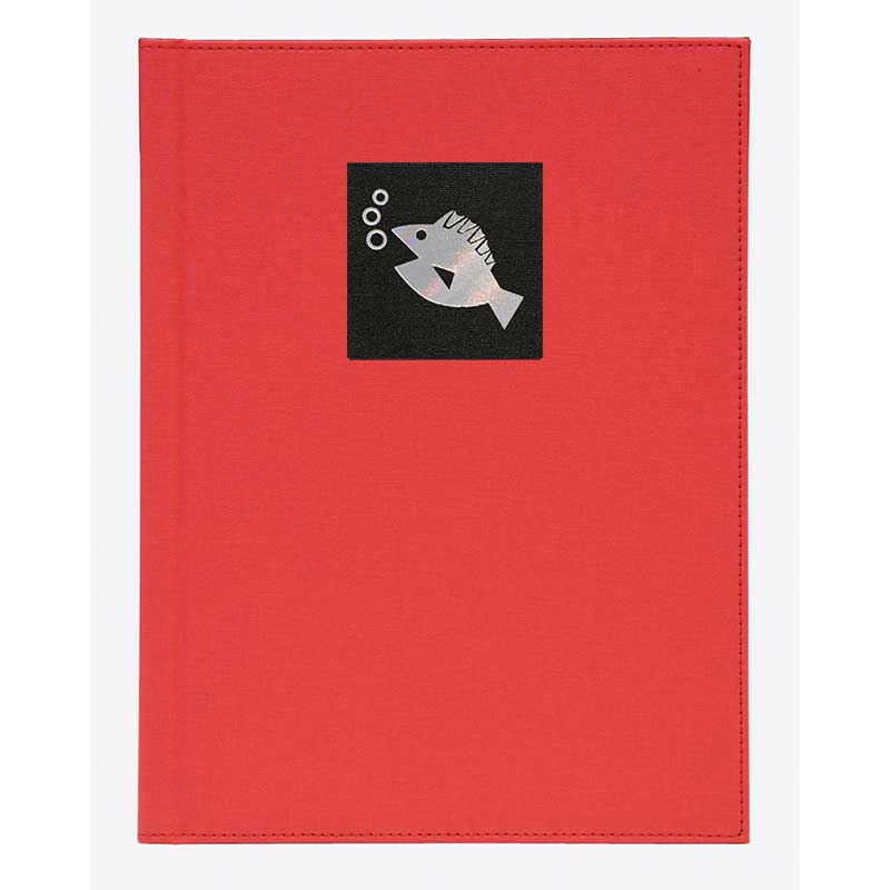 【直送品】 シンビ バインダーメニューブック　NTS－101 A4　4ページ　レールタイプ 魚　赤 1冊（ご注文単位1冊）