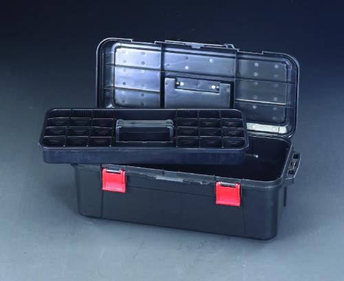 【直送品】エスコ EA507MD-2 620ｘ257ｘ224mm工具箱(中皿付) 1個（ご注文単位1個）