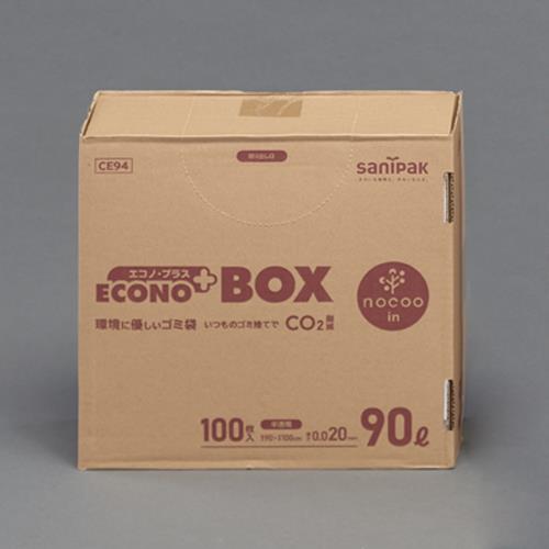 エスコ EA995AD-343A 900ｘ1000mm/90Ｌポリ袋(半透明/100枚) 1個（ご注文単位1個）【直送品】