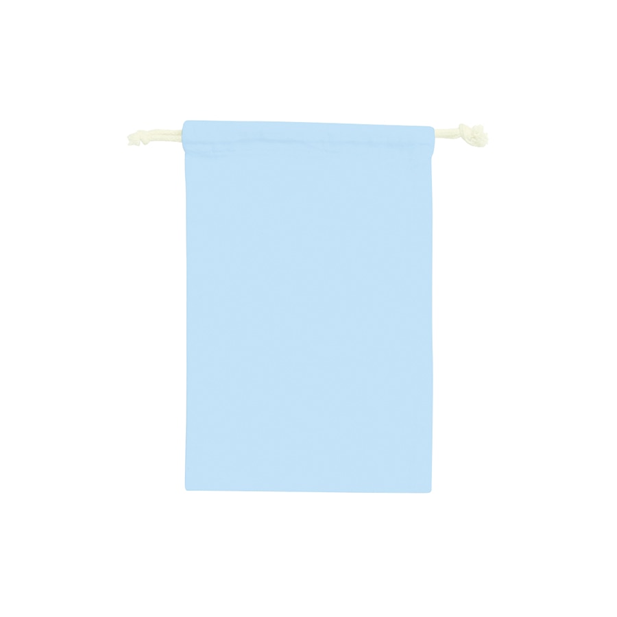 【直送品】MARKLESS STYLE コットン巾着 M ライトブルー TR-0293-034 1枚（ご注文単位1枚）
