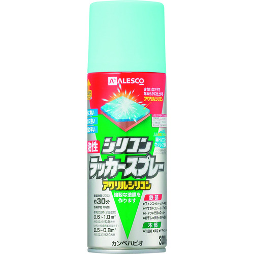 >トラスコ中山 KANSAI 油性シリコンラッカースプレー ライトブルー 300ml（ご注文単位1本）【直送品】