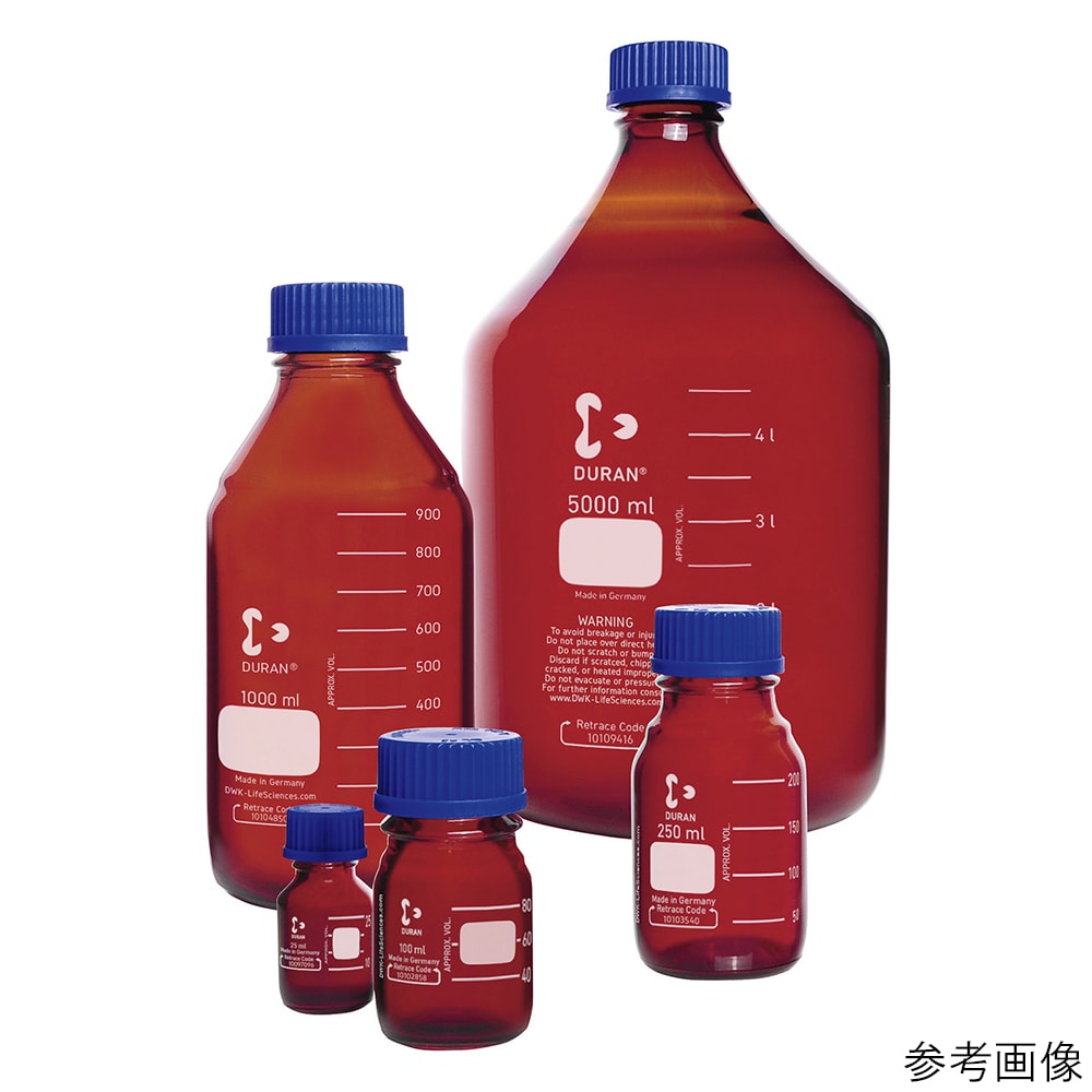 >DWK Life Sciences ねじ口瓶丸型茶褐色（デュラン（R）・017210）　5000mL　 1本（ご注文単位1本）【直送品】