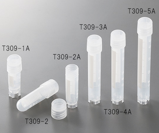 >Simport クライオバイアル リップシールタイプ 3mL 外ネジ・自立型 1箱（100個×10袋入）　T309-3A 1箱（ご注文単位1箱）【直送品】