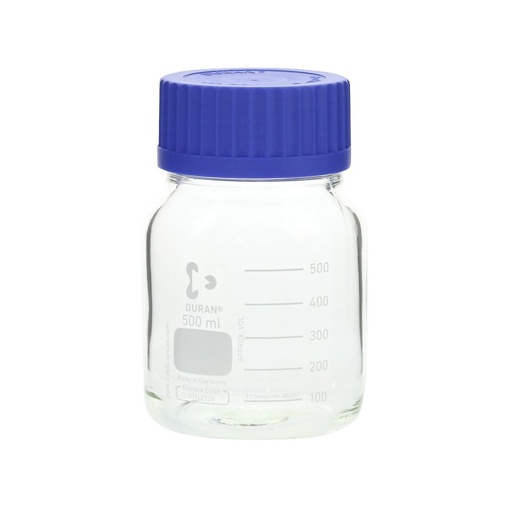 >DWK Life Sciences 広口ねじ口瓶　デュラン（R）　500mL　017250-500A 1本（ご注文単位1本）【直送品】