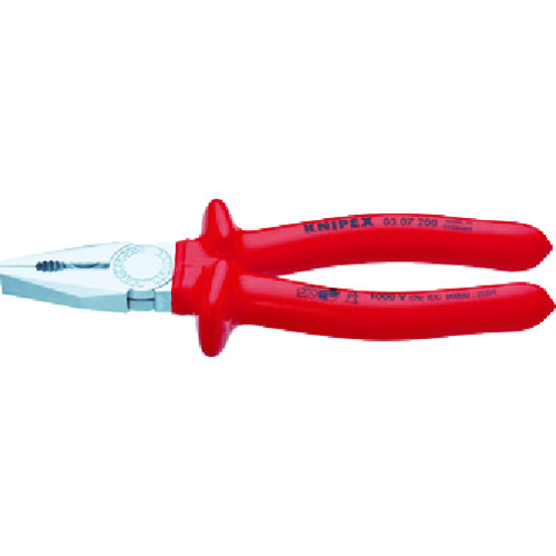 >トラスコ中山 KNIPEX 0307-200 絶縁ペンチ 1000V（ご注文単位1個）【直送品】