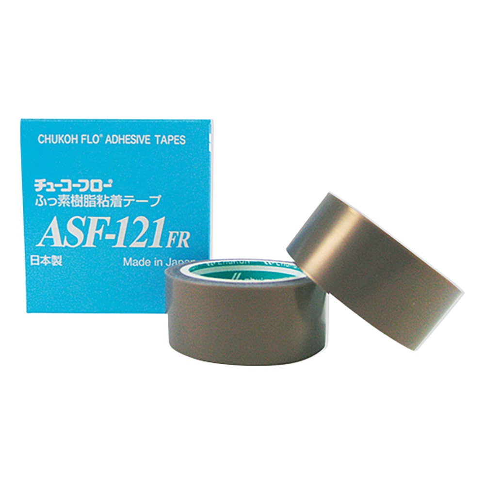 >中興化成工業 チューコーフロー(R)フッ素樹脂フィルム粘着テープ ASF-121FR 10mm×10m×0.08mm　 1個（ご注文単位1個）【直送品】