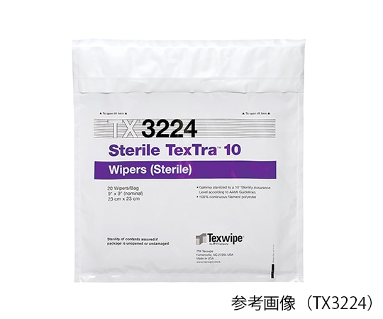 テックスワイプ（Texwipe） 滅菌テクストラ10 Sterile TexTra?10 300×300mm 1箱（100枚×5袋入）　TX3225 1箱（ご注文単位1箱）【直送品】