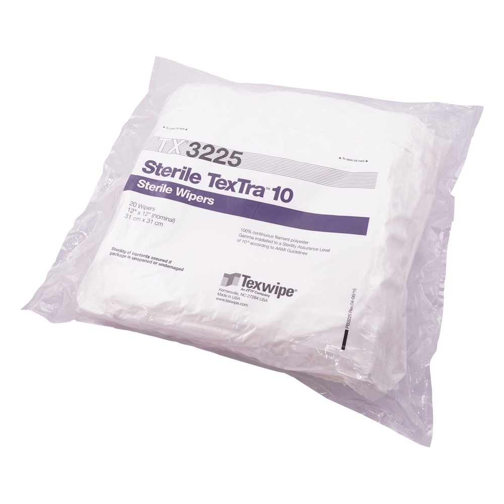 テックスワイプ（Texwipe） 滅菌テクストラ10　Sterile　TexTra?10　310×310mm　100枚入　TX3225 1袋（ご注文単位1袋）【直送品】