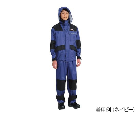 >カジメイク 仕事合羽　ネイビー　LL　KM-001-55 LL 1式（ご注文単位1式）【直送品】