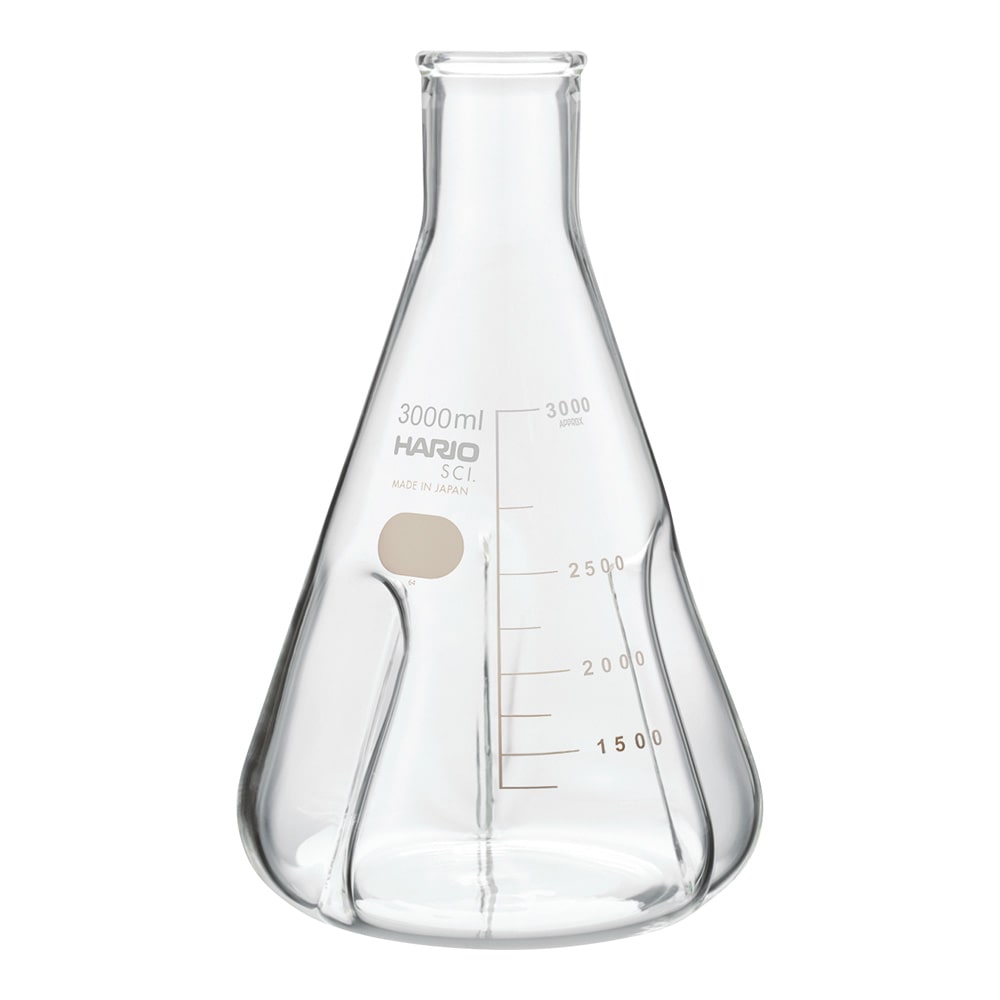 >HARIO バッフル付き三角フラスコ 3000mL　BSF-3L-SCI 1個（ご注文単位1個）【直送品】