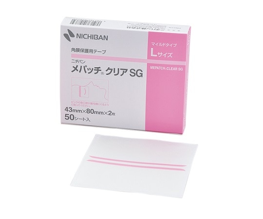 ニチバン 角膜保護用テープ[メパッチ(R)クリアSG] 43×80mm 2枚×50シート入　L 1箱（ご注文単位1箱）【直送品】