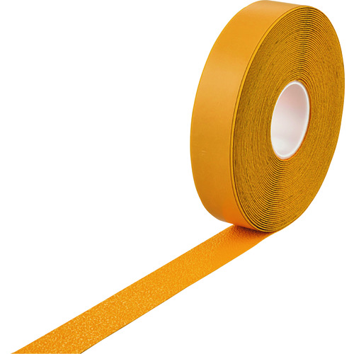 トラスコ中山 緑十字 高耐久ラインテープ(反射＋滑り止めタイプ) 黄 ＳＶＨ-50Ｙ 50mm幅×20ｍ 両端テーパー構造 屋内外兼用（ご注文単位1巻）【直送品】