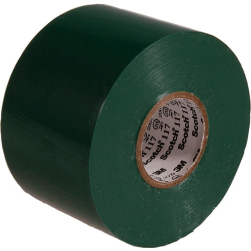 【直送品】トラスコ中山 3Ｍ ビニールテープ 117 緑 50mmＸ20ｍ（ご注文単位1巻）