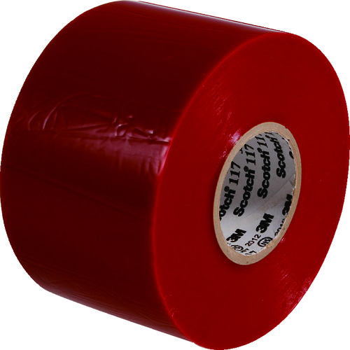 >【直送品】トラスコ中山 3Ｍ ビニールテープ 117 赤 50mmＸ20ｍ（ご注文単位1巻）