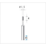 >トラスコ中山 ナカニシ 電着CBNバー#220 刃径1.5×45L（ご注文単位1本）【直送品】