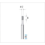 >トラスコ中山 ナカニシ 電着CBNバー#220 刃径2×50L（ご注文単位1本）【直送品】