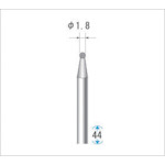 >トラスコ中山 ナカニシ 電着CBNバー 球 #140 刃径1.8×44L（ご注文単位1本）【直送品】