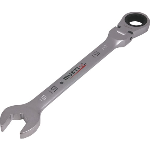 >トラスコ中山 MUSTTOOL シャークフレキギアレンチ 19mm MWS-F19（ご注文単位1個）【直送品】