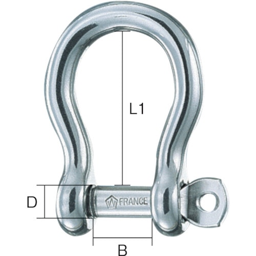 >トラスコ中山 Wichard セルフロック 弓形シャックル 1241（ご注文単位1個）【直送品】