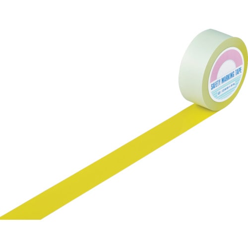トラスコ中山 緑十字 ガードテープ(ラインテープ) 黄 ＧＴ-502Ｙ 50mm幅×20ｍ 屋内用（ご注文単位1巻）【直送品】