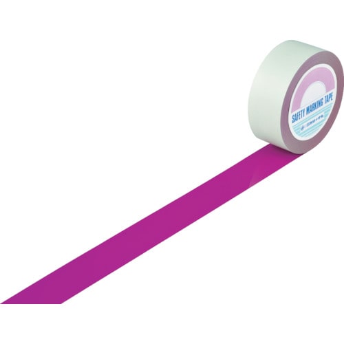 【直送品】トラスコ中山 緑十字 ガードテープ(ラインテープ) 赤紫 ＧＴ-502ＲＰ 50mm幅×20ｍ 屋内用（ご注文単位1巻）