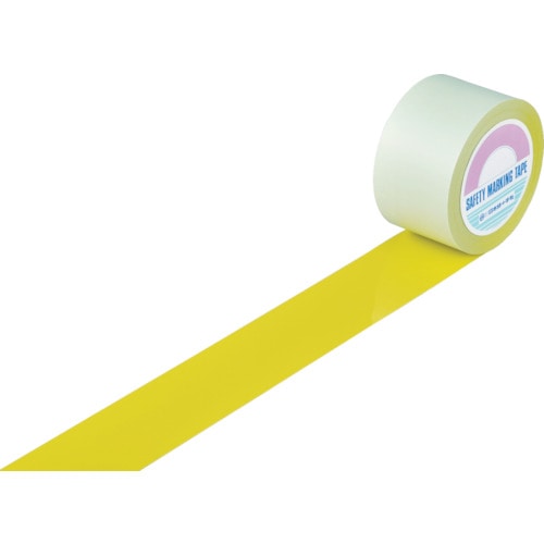 【直送品】トラスコ中山 緑十字 ガードテープ(ラインテープ) 黄 ＧＴ-751Ｙ 75mm幅×100ｍ 屋内用（ご注文単位1巻）