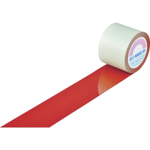 【直送品】トラスコ中山 緑十字 ガードテープ(ラインテープ) 赤 ＧＴ-101Ｒ 100mm幅×100ｍ 屋内用（ご注文単位1巻）