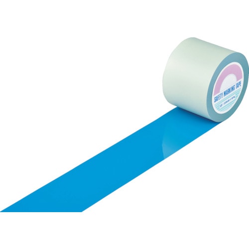 >【直送品】トラスコ中山 緑十字 ガードテープ(ラインテープ) 青 ＧＴ-101ＢＬ 100mm幅×100ｍ 屋内用（ご注文単位1巻）