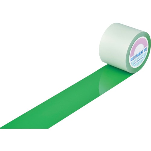 >【直送品】トラスコ中山 緑十字 ガードテープ(ラインテープ) 緑 ＧＴ-102Ｇ 100mm幅×20ｍ 屋内用（ご注文単位1巻）