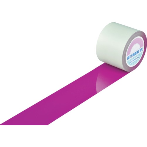 【直送品】トラスコ中山 緑十字 ガードテープ(ラインテープ) 赤紫 ＧＴ-102ＲＰ 100mm幅×20ｍ 屋内用（ご注文単位1巻）