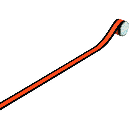 >トラスコ中山 緑十字 配管識別テープ 黄赤/黒(危険表示) AH514(S小) 25mm幅×2m アルミ（ご注文単位1巻）【直送品】