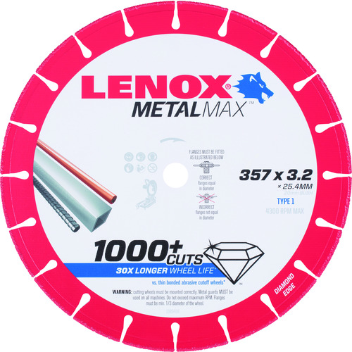 >トラスコ中山 LENOX メタルマックス357mm（ご注文単位1枚）【直送品】