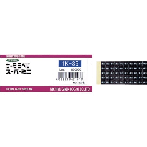 >トラスコ中山 日油技研 サーモラベルスーパミニ1点表示 不可逆性 80度（ご注文単位1ケース）【直送品】