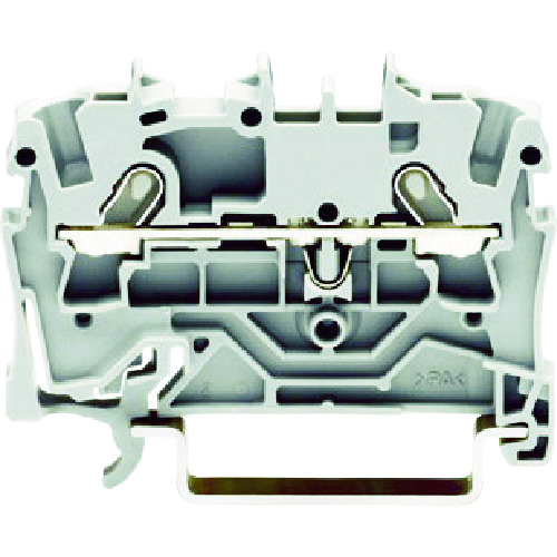 トラスコ中山 WAGO スプリング式中継端子台 2001シリーズ2線式用 グレー色（ご注文単位1個）【直送品】