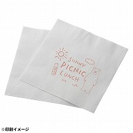 オリジナル印刷】 特注紙ナプキン 4折ストレート 白 2色ベタ無