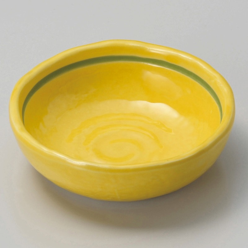金正陶器 黄釉ボール（松花堂兼用） 1個（ご注文単位1個）【直送品】