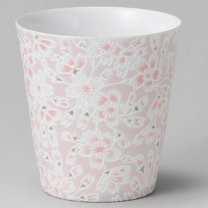 >金正陶器 かるうす桜ピンクフリーカップ 1個（ご注文単位1個）【直送品】