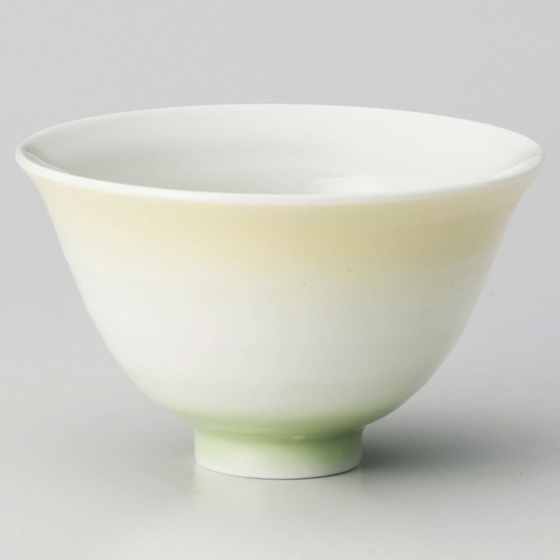 【直送品】金正陶器 カラーグラデーションイエロー茶碗 1個（ご注文単位1個）