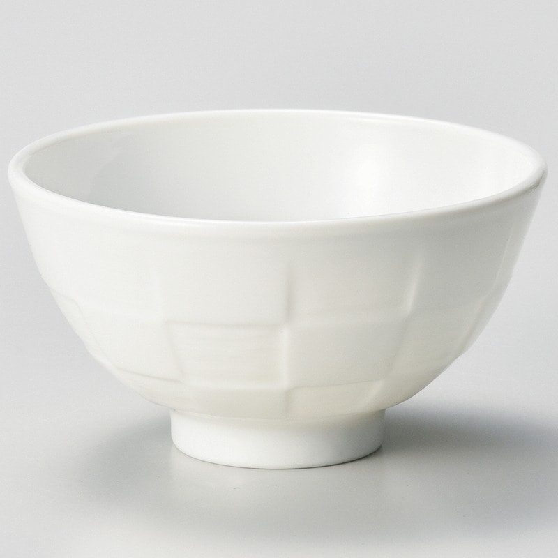 金正陶器 白ディンプル市松茶碗 1個（ご注文単位1個）【直送品】
